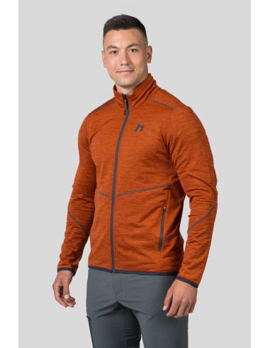 Mens trekking sweatshirt DAMAR burnt orange mel