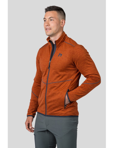 Mens trekking sweatshirt DAMAR burnt orange mel