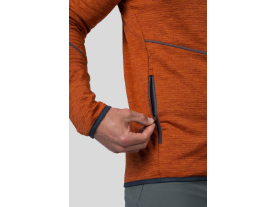Mens trekking sweatshirt DAMAR burnt orange mel