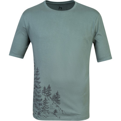 Mens leisure time short sleeve T-shirt FLIT dark forest