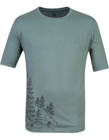 Mens leisure time short sleeve T-shirt FLIT dark forest