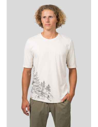 Mens leisure time short sleeve T-shirt FLIT light gray