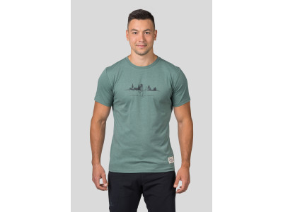Mens leisure time short sleeve T-shirt GREM green mel