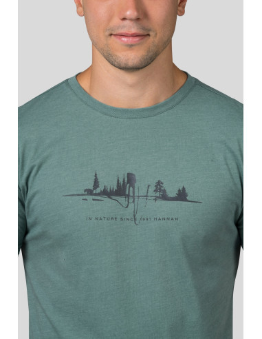 Mens leisure time short sleeve T-shirt GREM green mel