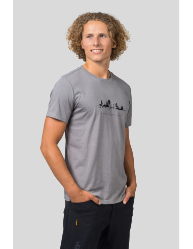 Mens leisure time short sleeve T-shirt GREM steel gray mel