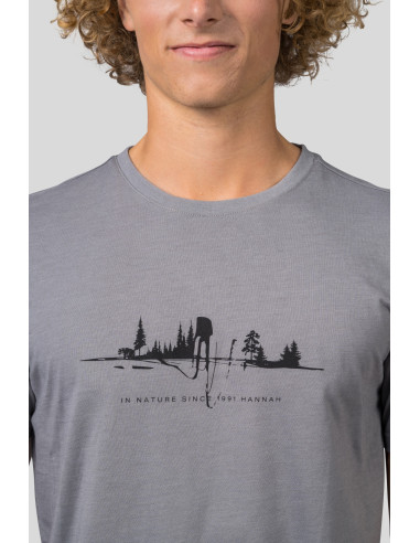 Mens leisure time short sleeve T-shirt GREM steel gray mel