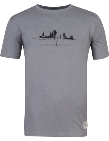 Mens leisure time short sleeve T-shirt GREM steel gray mel