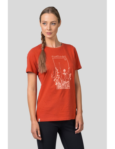 Ladies leisure time short sleeve T-shirt CHUCKI mecca orange