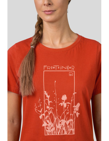 Ladies leisure time short sleeve T-shirt CHUCKI mecca orange