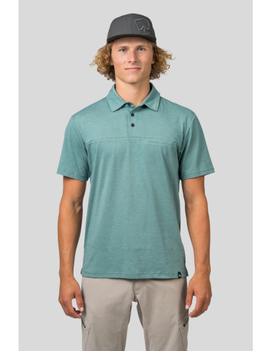Mens leisure time shirt KAJAN green mel