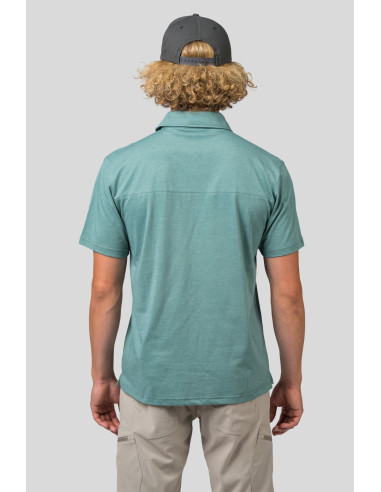 Mens leisure time shirt KAJAN green mel