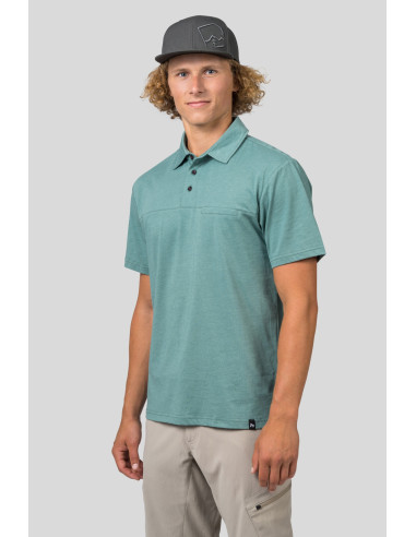 Mens leisure time shirt KAJAN green mel