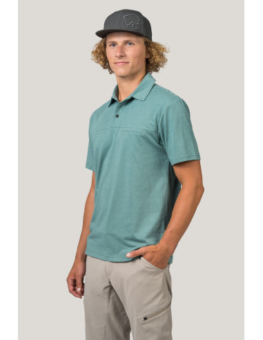 Mens leisure time shirt KAJAN green mel