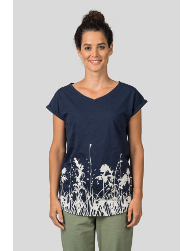 Ladies leisure time short sleeve T-shirt MARME india ink