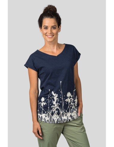 Ladies leisure time short sleeve T-shirt MARME india ink