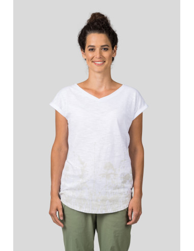 Ladies leisure time short sleeve T-shirt MARME white (gray)
