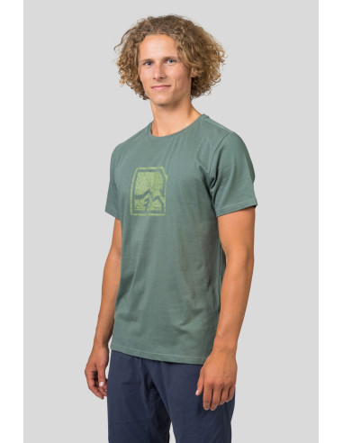 Mens leisure time short sleeve T-shirt MIKO dark forest