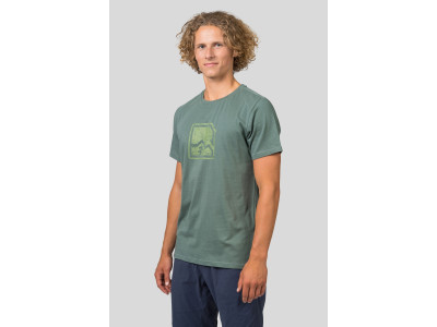 Mens leisure time short sleeve T-shirt MIKO dark forest