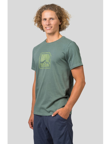 Mens leisure time short sleeve T-shirt MIKO dark forest