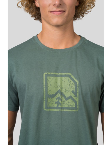 Mens leisure time short sleeve T-shirt MIKO dark forest