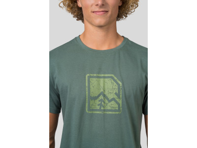 Mens leisure time short sleeve T-shirt MIKO dark forest