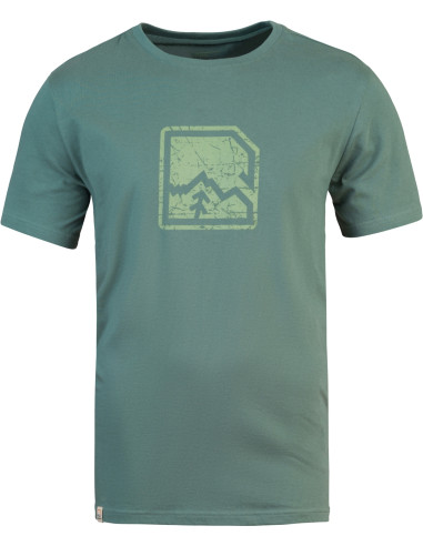 Mens leisure time short sleeve T-shirt MIKO dark forest