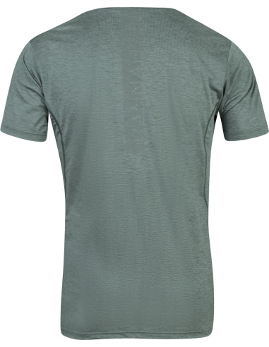 Mens short sleeve T-shirt PELTON dark forest mel