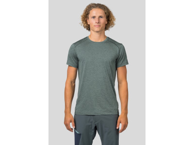 Mens short sleeve T-shirt PELTON dark forest mel