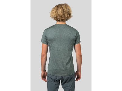 Mens short sleeve T-shirt PELTON dark forest mel