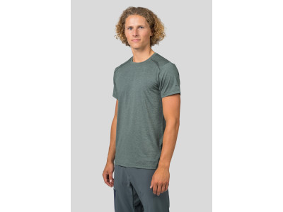 Mens short sleeve T-shirt PELTON dark forest mel