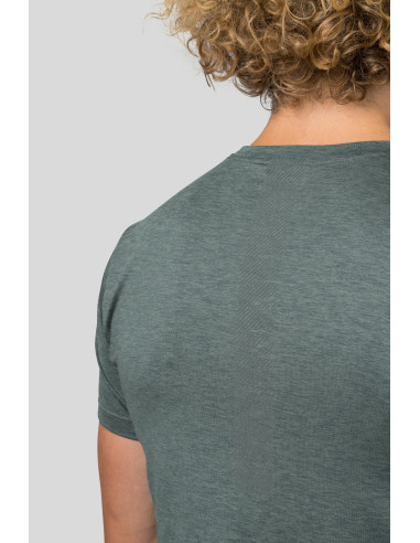 Mens short sleeve T-shirt PELTON dark forest mel