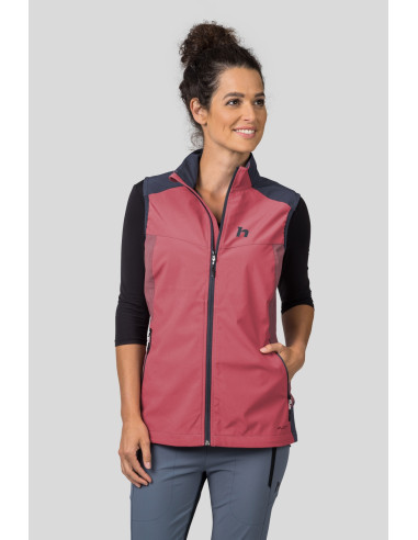 Ladies vest PULLA VEST baroque rose / india ink