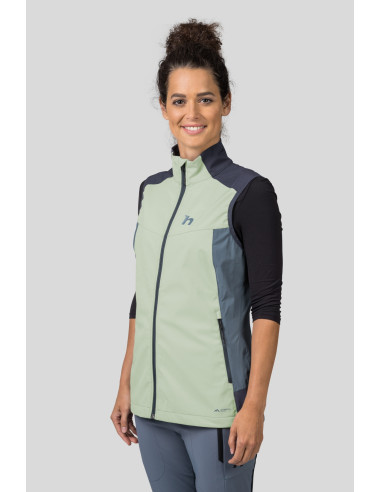 Ladies vest PULLA VEST bok choy / india ink