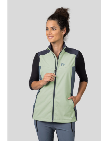 Ladies vest PULLA VEST bok choy / india ink