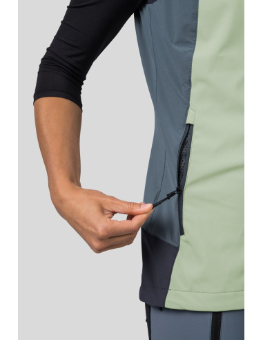 Ladies vest PULLA VEST bok choy / india ink