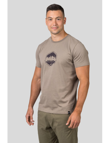 Mens leisure time short sleeve T-shirt RAMONE timber wolf