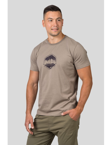 Mens leisure time short sleeve T-shirt RAMONE timber wolf