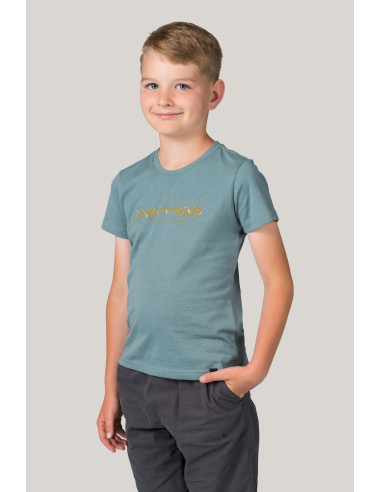 Kids leisure time short sleeve T-shirt RANDY JR smoke blue