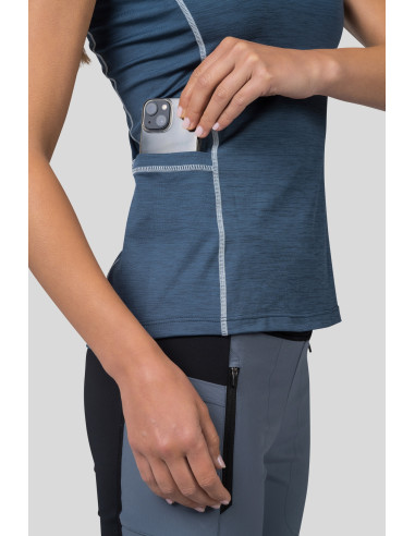 Ladies singlet RINA india ink mel