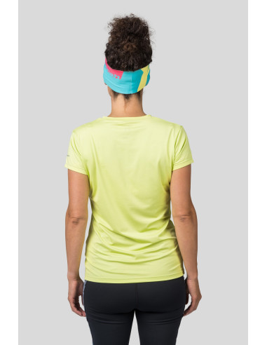 Ladies trekking short sleeve T-shirt SAFFI II sunny lime
