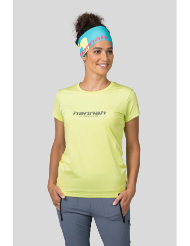 Ladies trekking short sleeve T-shirt SAFFI II sunny lime
