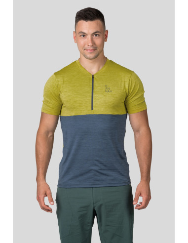 Mens cycling short sleeve T-shirt SANVI citronelle mel / india ink mel