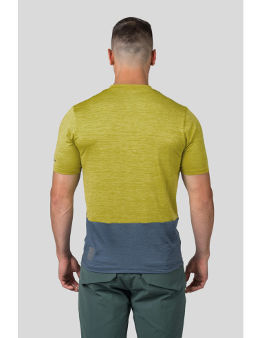 Mens cycling short sleeve T-shirt SANVI citronelle mel / india ink mel