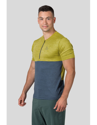 Mens cycling short sleeve T-shirt SANVI citronelle mel / india ink mel