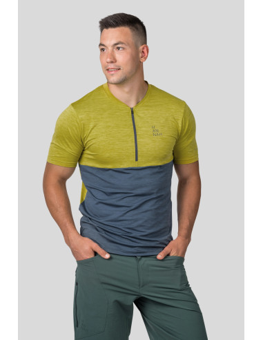 Mens cycling short sleeve T-shirt SANVI citronelle mel / india ink mel