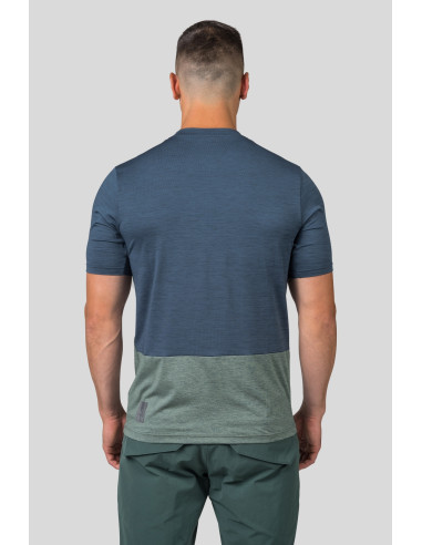 Mens cycling short sleeve T-shirt SANVI india ink mel / dark forest mel