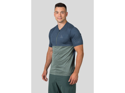 Mens cycling short sleeve T-shirt SANVI india ink mel / dark forest mel