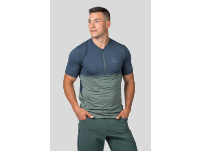 Mens cycling short sleeve T-shirt SANVI india ink mel / dark forest mel