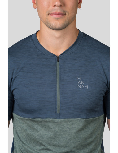 Mens cycling short sleeve T-shirt SANVI india ink mel / dark forest mel