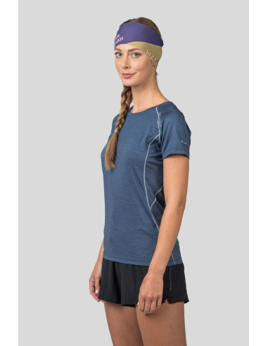 Ladies running short sleeve T-shirt SHELLY II india ink mel